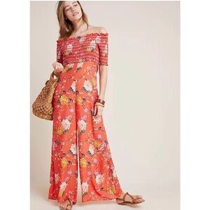 FARM Rio Vibrant Floral Off-Shoulder Jumpsuit